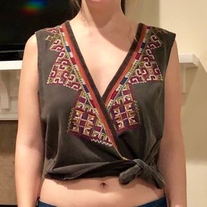 Free people tie crop top